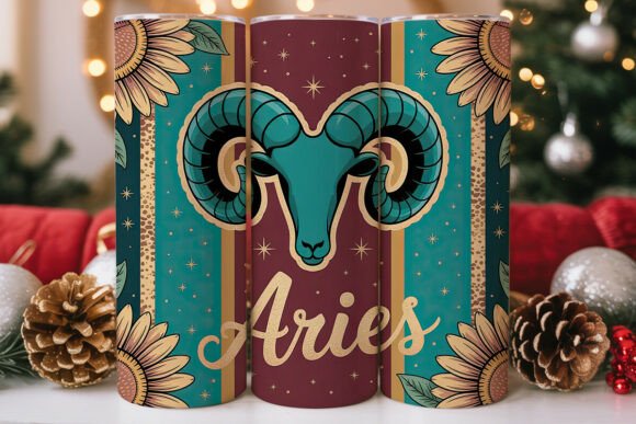Boho Aries Zodiac Tumbler Wraps Graphics Review