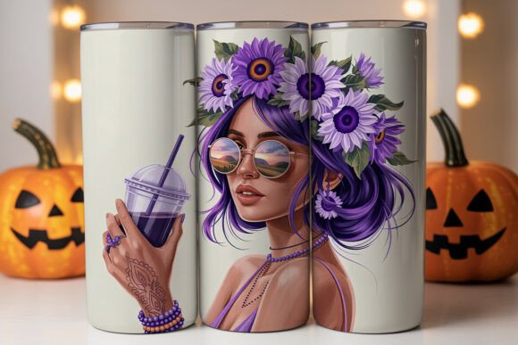 Boho Sunflower Girl Graphics for Tumbler Wraps Review