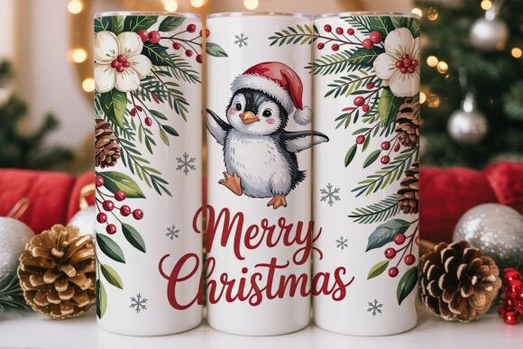 Christmas Penguin 20oz Tumbler Wraps Graphics Review