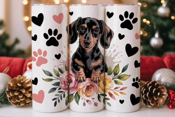 Dachshund Floral Dog 20oz Tumbler Wrap: A Designer’s Take