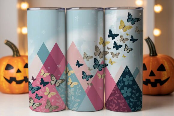 Dreamy Butterfly Sky Graphics for Tumbler Wraps