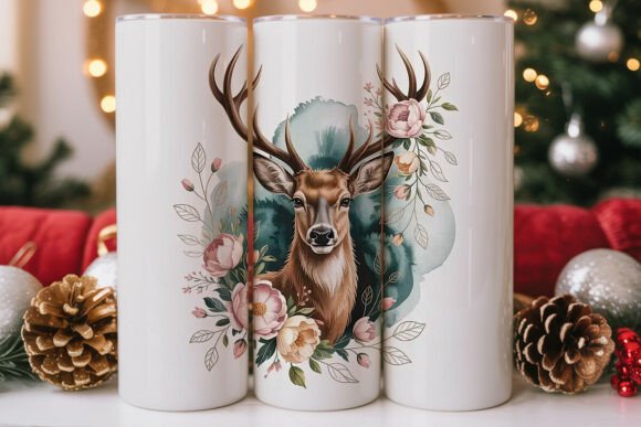 Floral Deer 20oz Tumbler Wraps Graphics Review