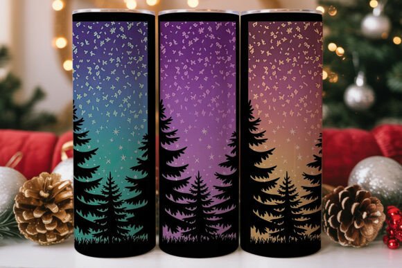 Glitter Sky Tumbler Wrap Graphics for Branding
