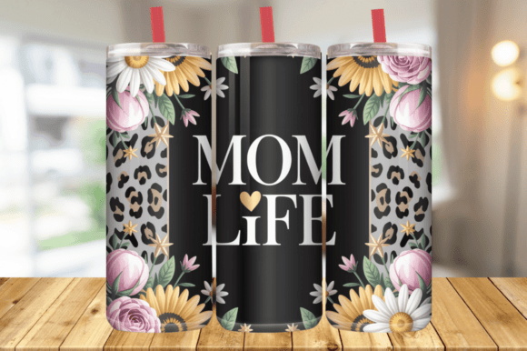 Leopard Print Sunflower Floral Tumbler: Graphics & Wraps