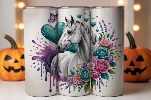 Magical White Horse Tumbler Wrap Graphics Review