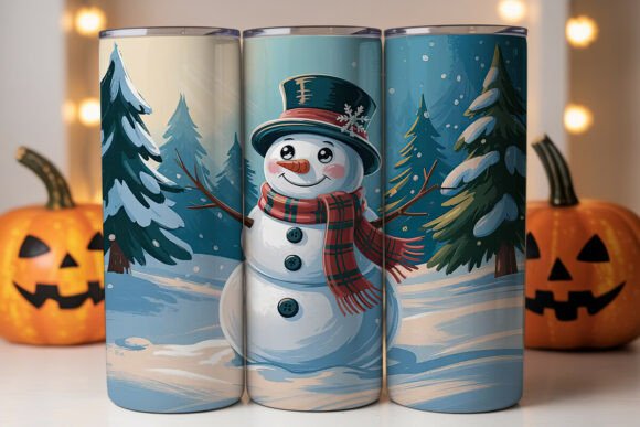 Snowy Snowman Christmas 20oz Tumbler