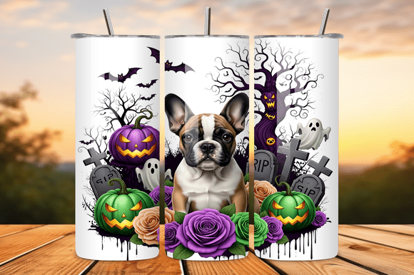Spooky French Bulldog 20oz Tumbler Graphics & Wraps