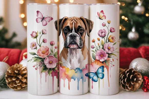 Watercolor Boxer Dog Tumbler Wrap Graphics Review